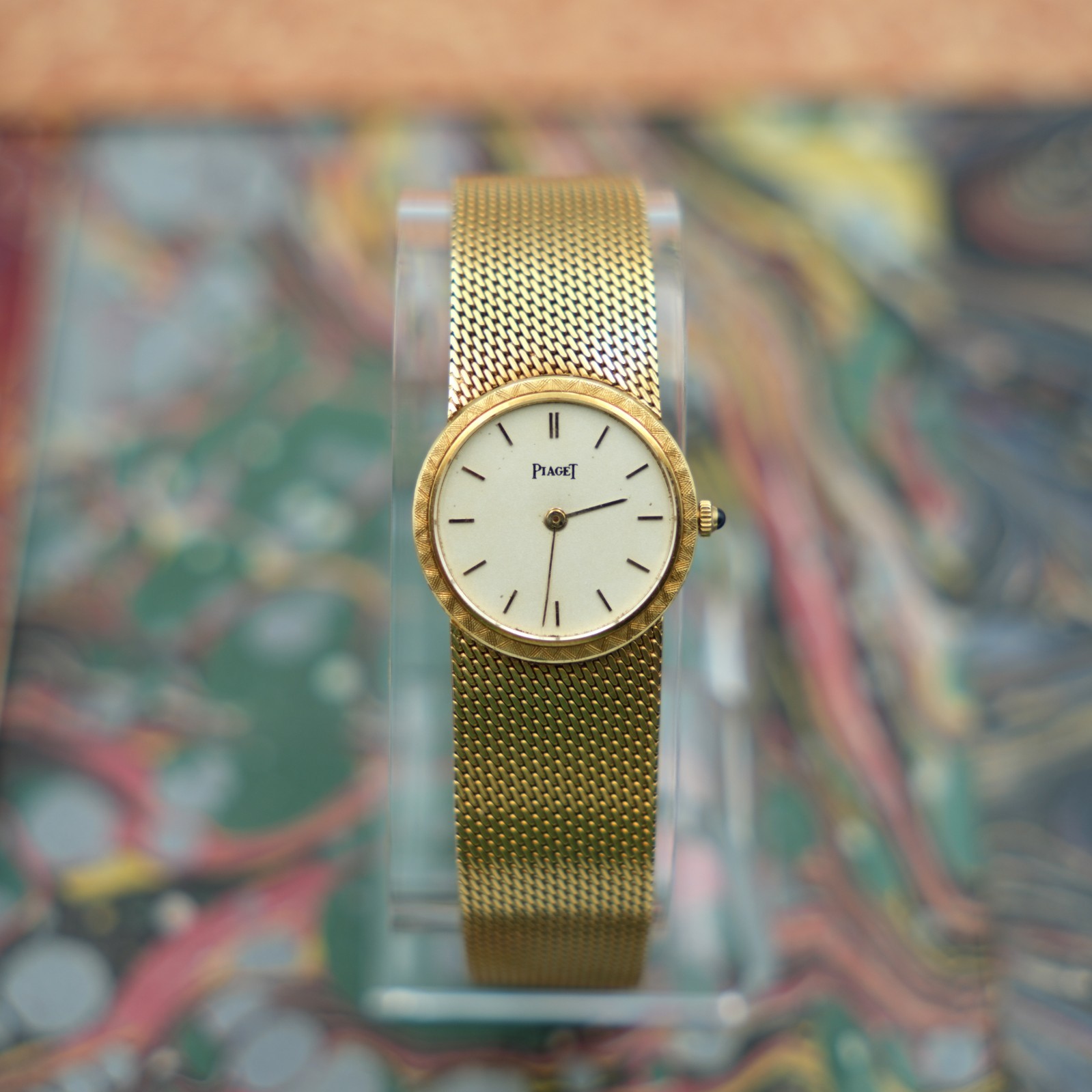 Piaget 924 B11 18K Yellow Gold Ultra Thin Bracelet Watch c.1970 Vintage – 49.6 g