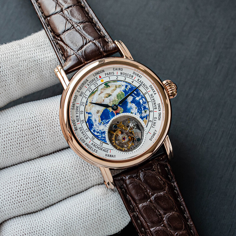 Sugess Tourbillon Master Enamel Earth Seagull ST8000 Mechanical Watch SUEARTHG