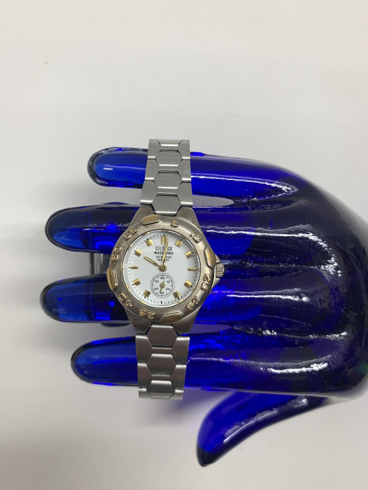 Guess Waterpro Watch 50 Meters 165 Feet Gold Silver Tone
