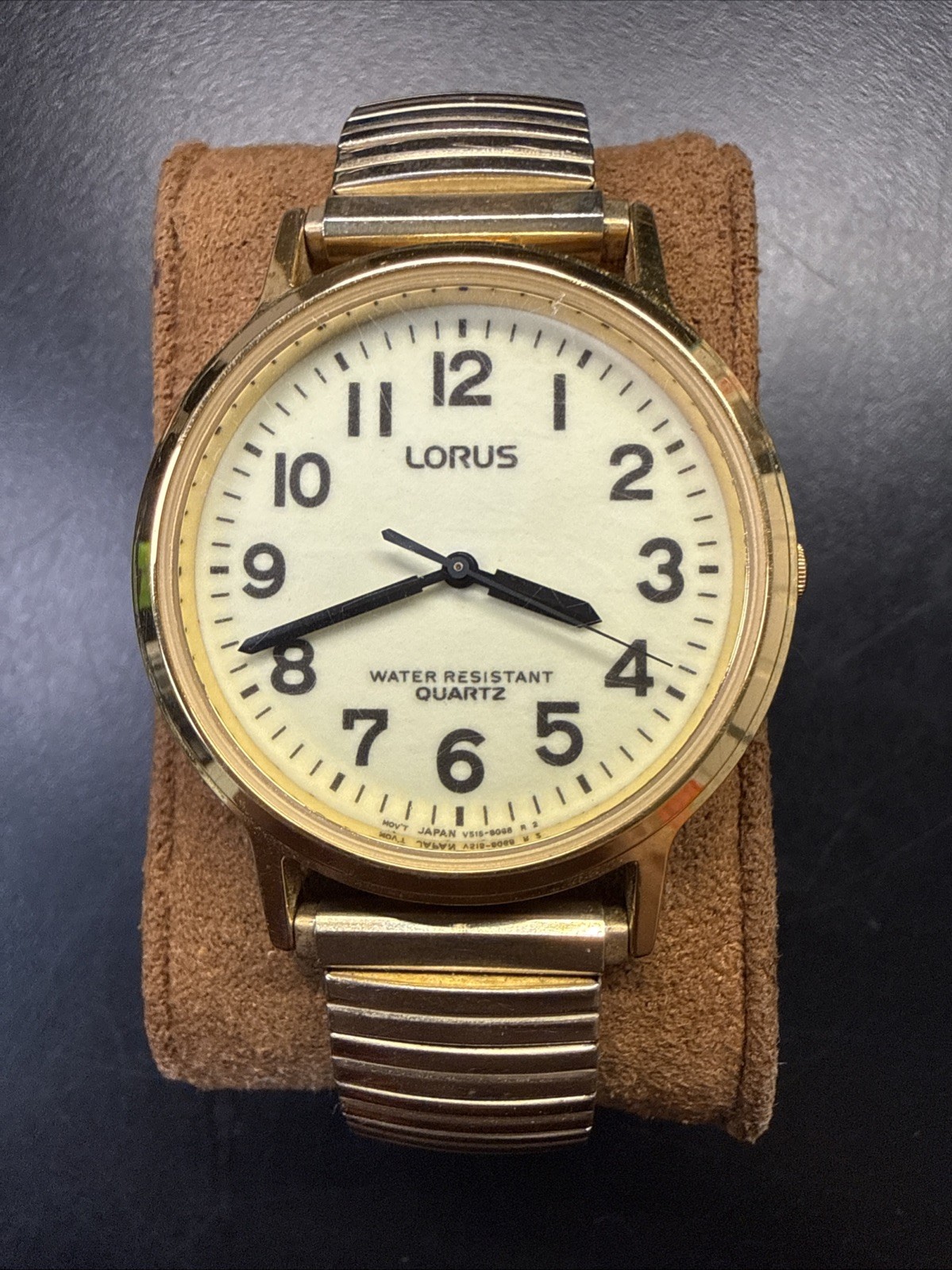 Lorus Watch Men 35mm Gold Tone Case With Luminous Dial V515-8A00 Bin X