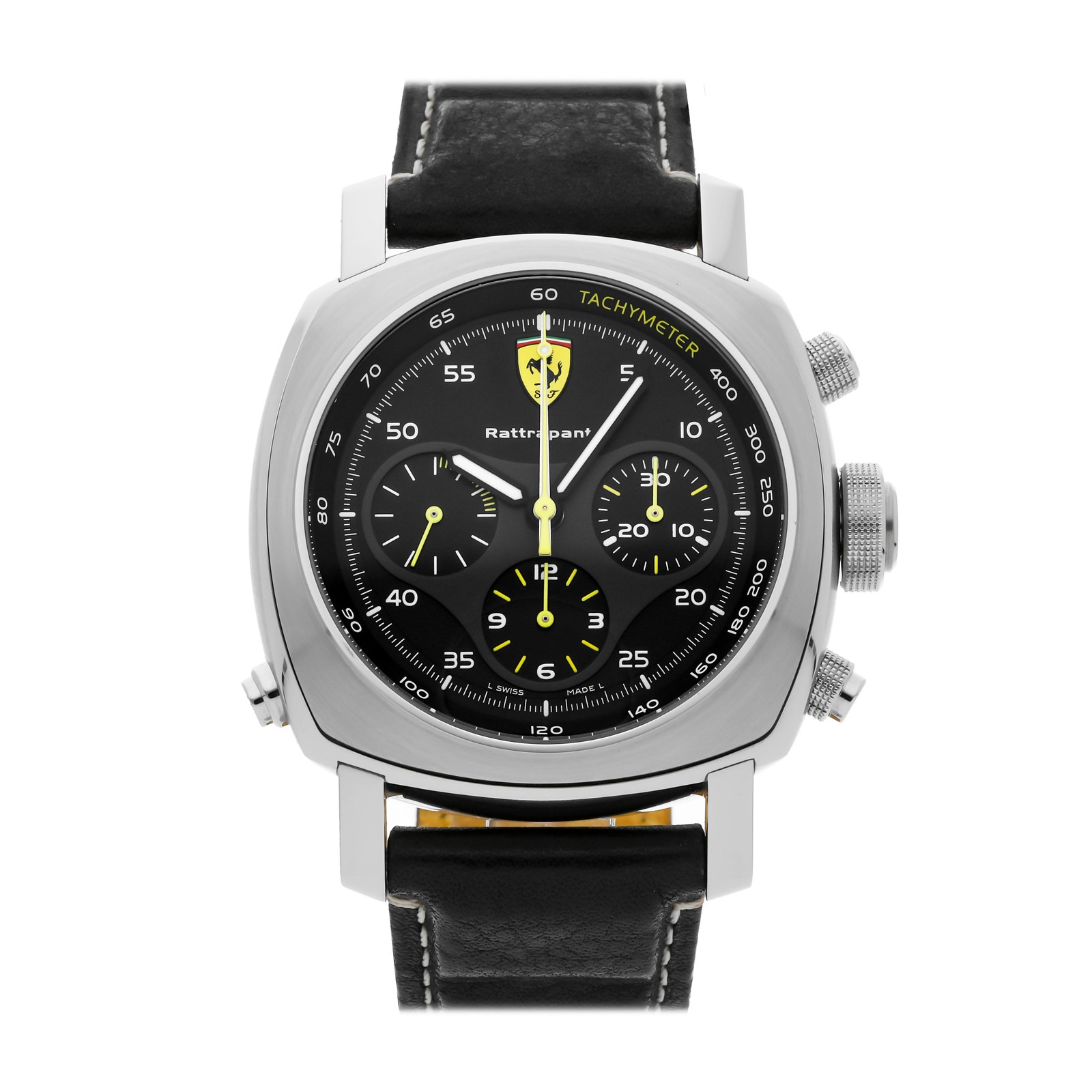 Panerai Ferrari Scuderia Rattrapante Steel Auto Mens 45mm Chrono Watch FER00010