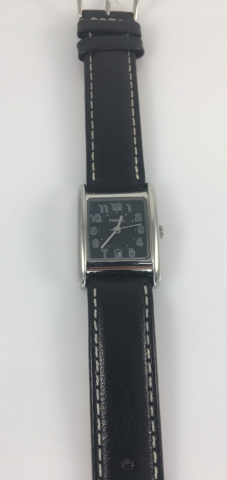 Fossil ES1177 Women’s Stainless Steel Watch/Black Leather Band 30meters/100 feet