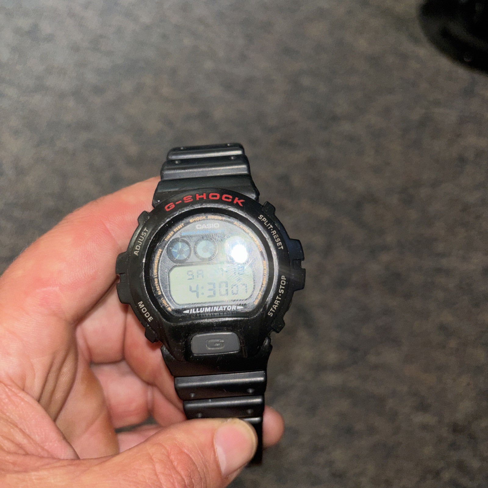 Vintage 1990s CASIO G-Shock DW-6900 (1289) Men’s 50mm Digital Watch Black 200M
