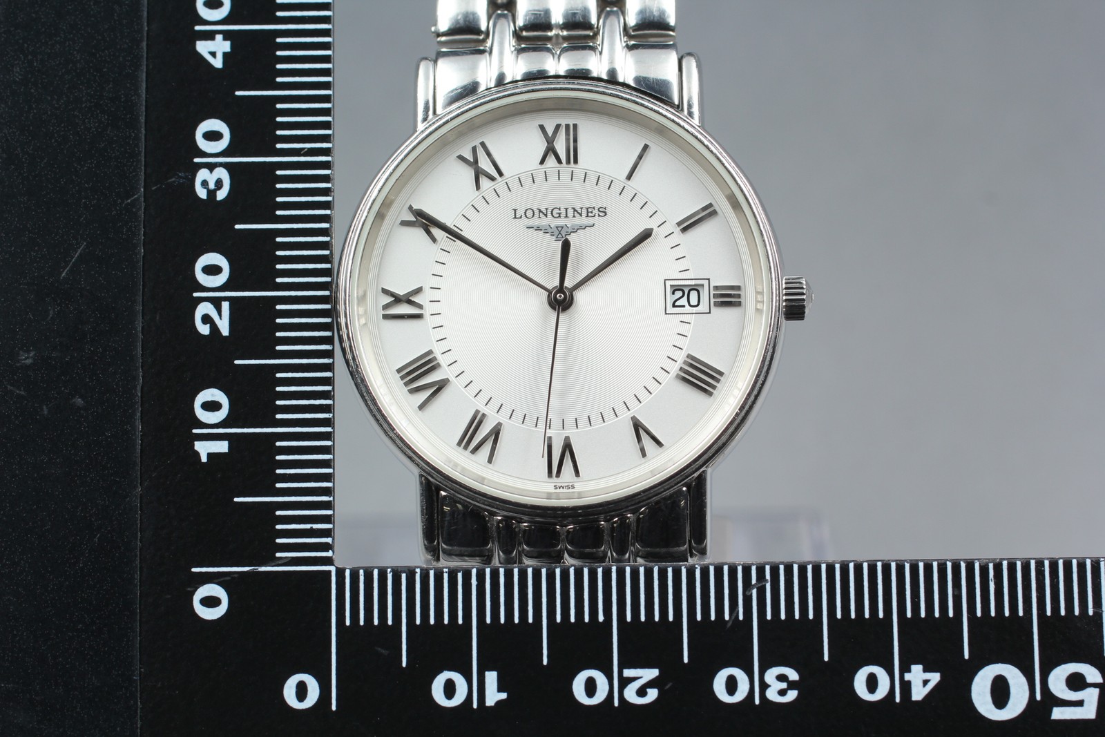 [N MINT] Longines Grand Classic L4.720.4 White Roman Dial Silver Qz Men’s Watch