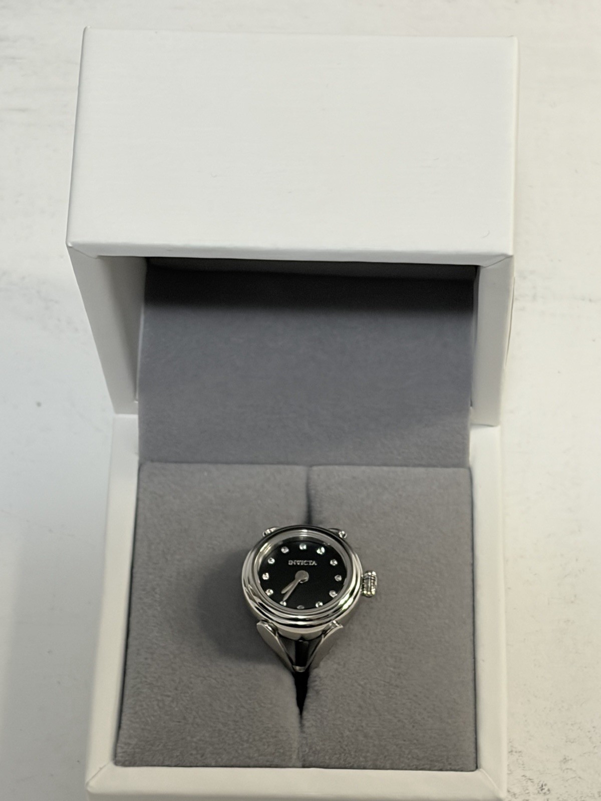 Invicta Angel Women’s ring watch 17.5mm Black w/ Box