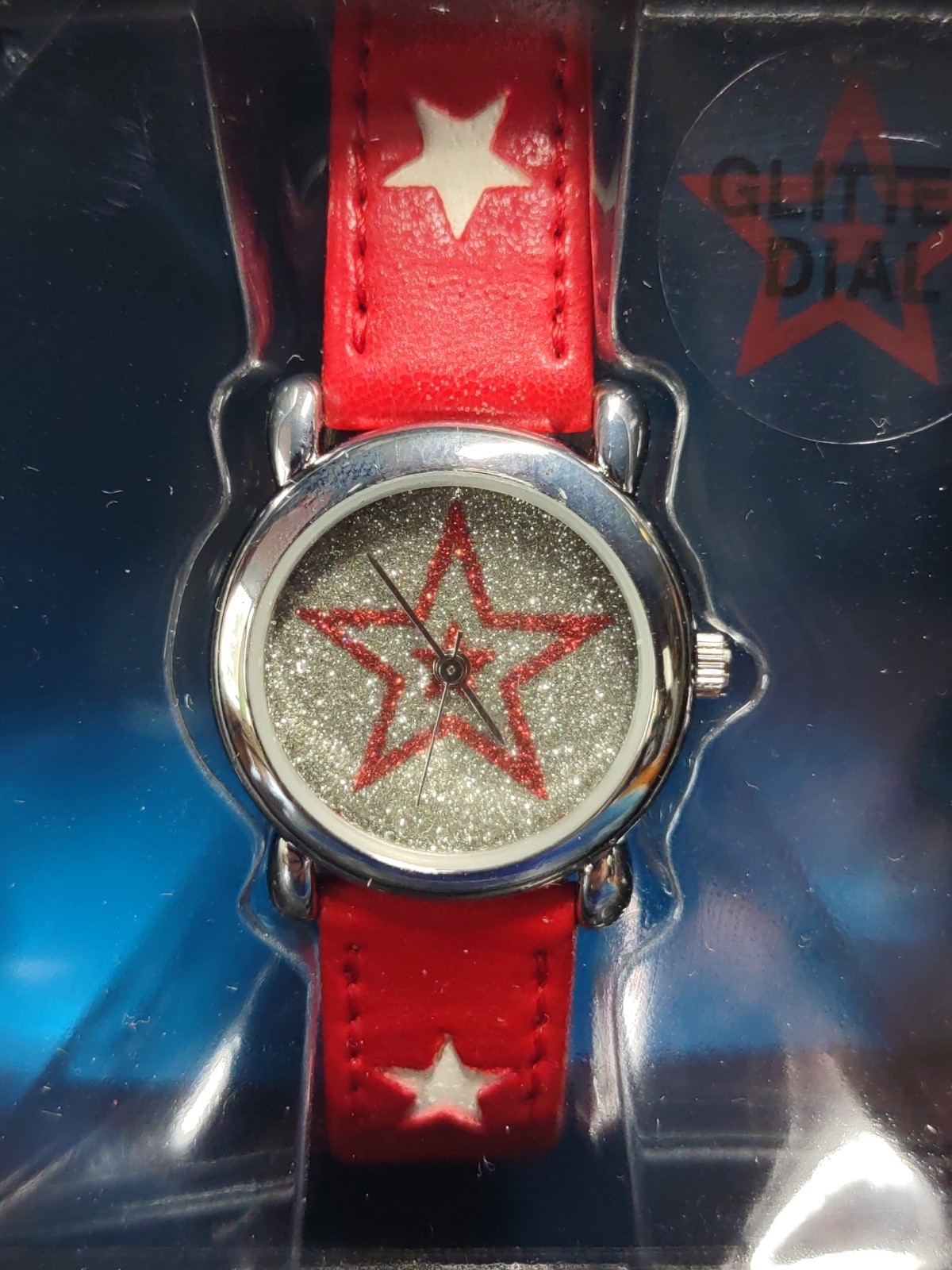 2001 Red Star Xhilaration Watch Glitter Dial New In Sealed Package