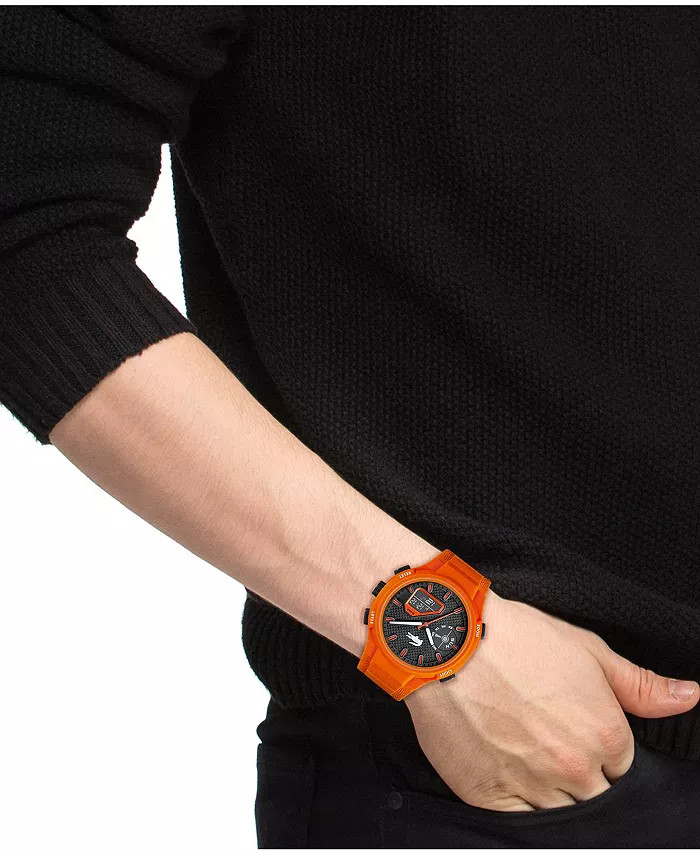 LACOSTE LC33 Analog & Digital Orange/Black Dial Watch (Size 45mm) (2011369)
