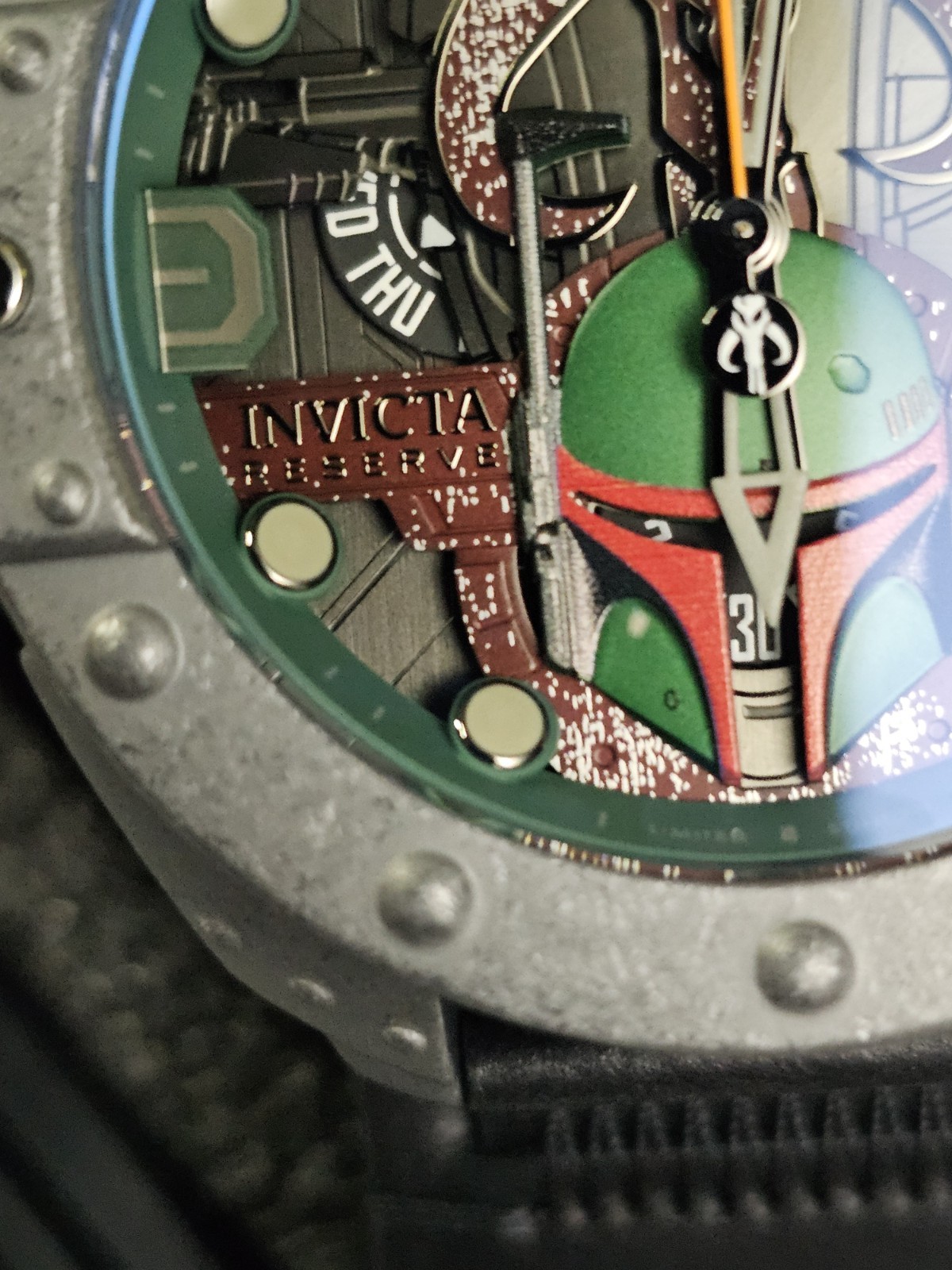 Invicta – Star Wars – Boba Fett – Reserve Wide Blk Leather Strap – mens watch