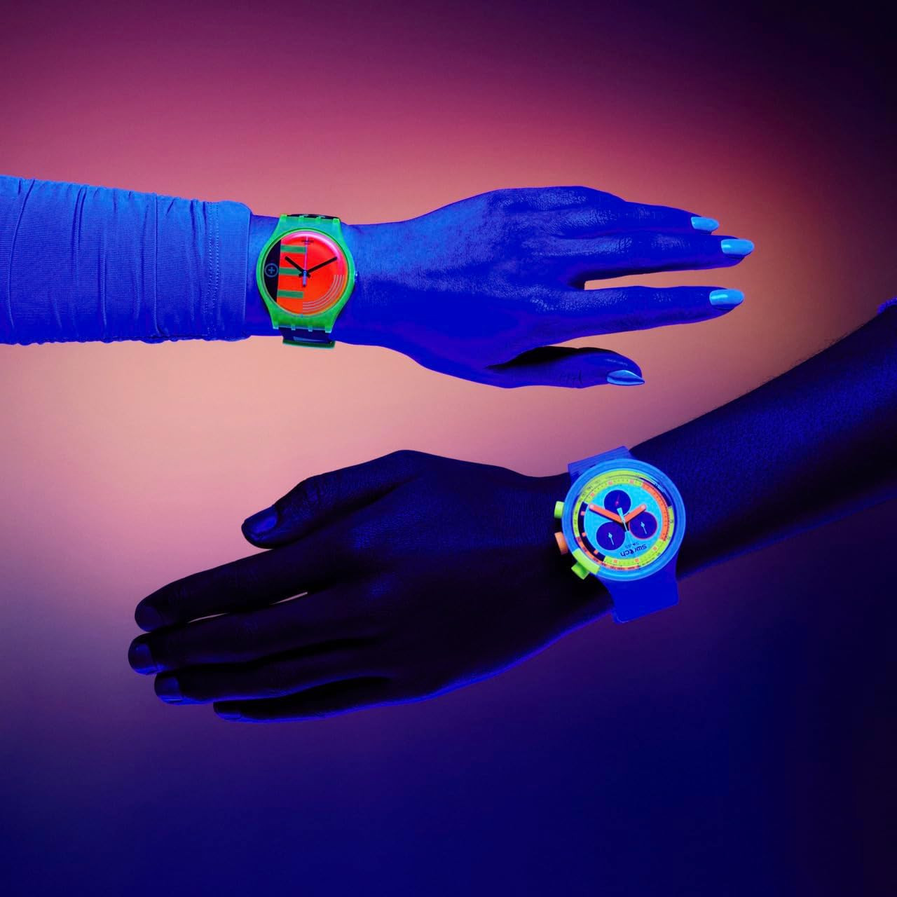 Stylish Waterproof Unisex Chrono Watch – Bold Transparent Design