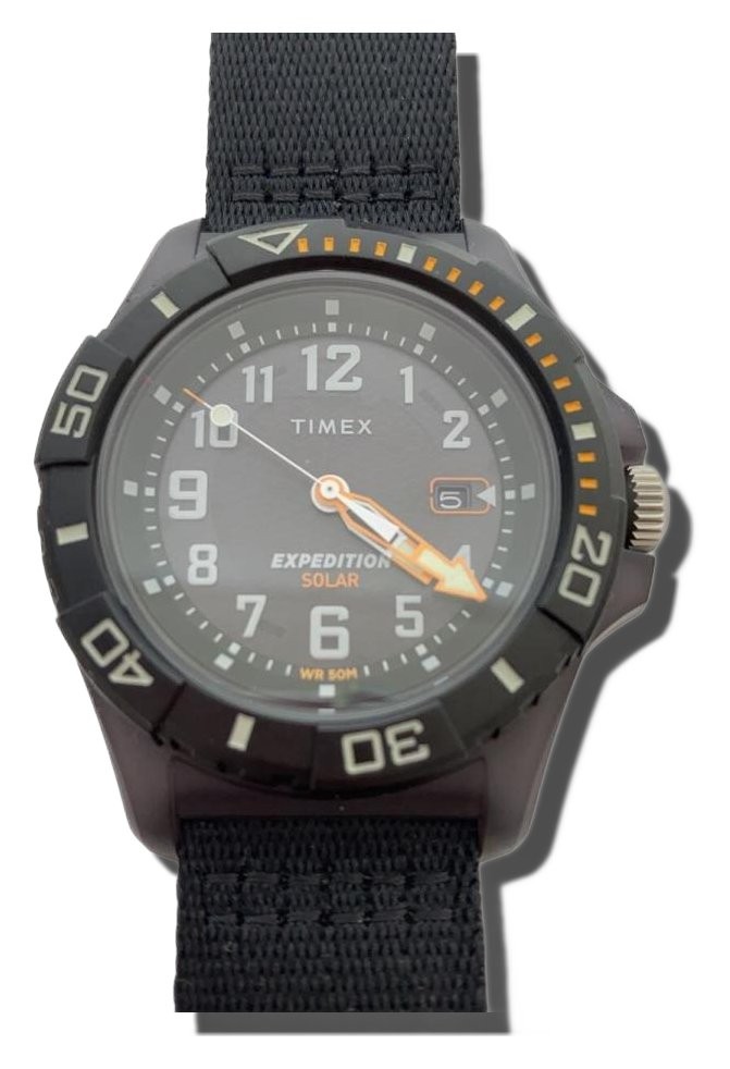 TIMEX Solar Watch Black Black TW2V40500 Authentic Men H:1.65” W:1.65” 1527