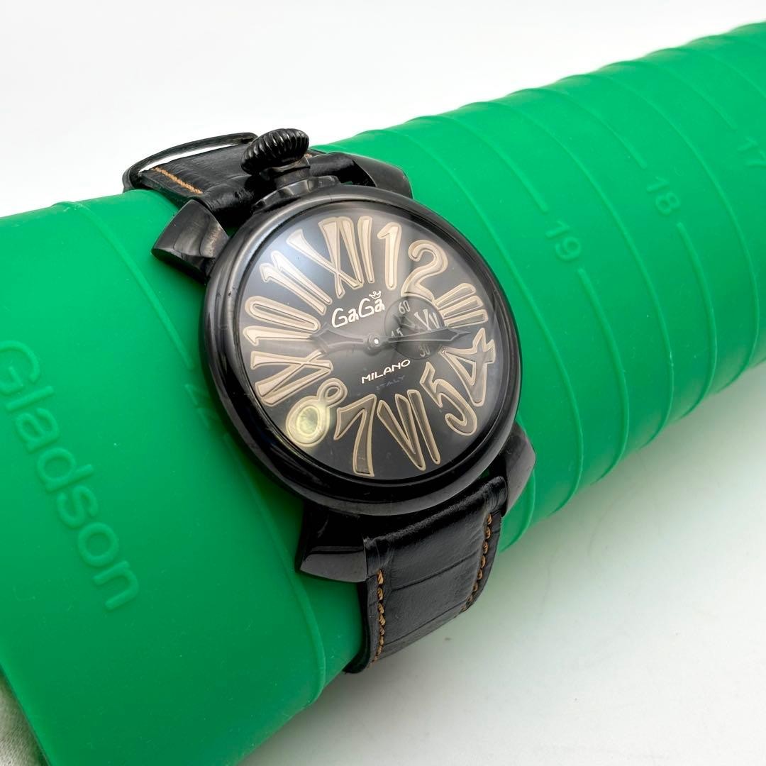GaGa MILANO Manuale 46MM Black Quartz Watch Pre-Owned