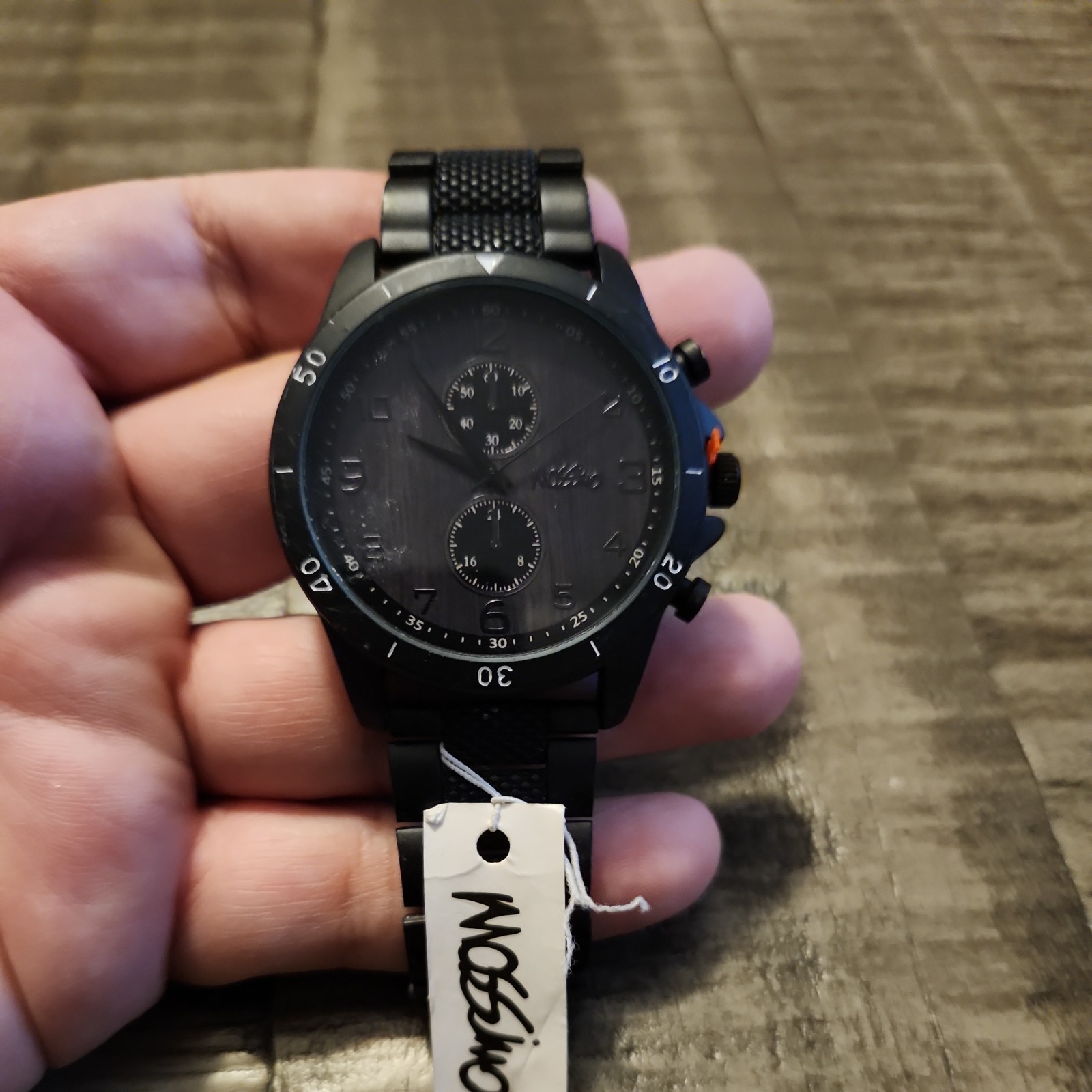 Men’s CHRONOGRAPH Watch MOSSIMO DUTTI NEW RETAIL $95 NEED BATTERY