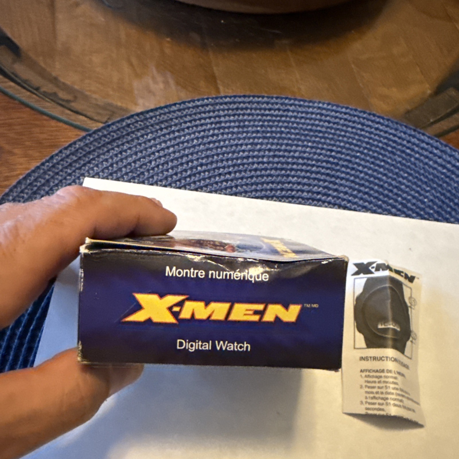 MARVEL X-MEN WOLVERINE DIGITAL WRISTWATCH 2006 BLUE & BLACK BAND WATCH New