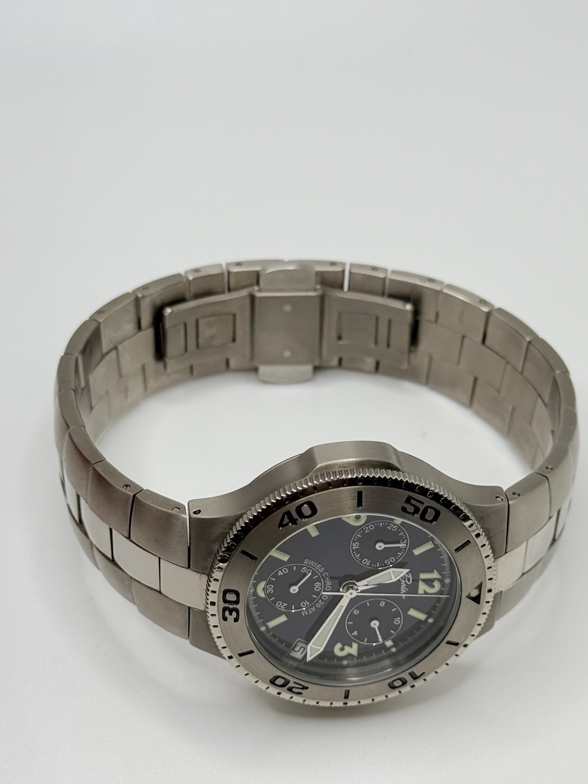 Belair All Titanium Swiss Chronograph Blue Dial 20 ATM G10.211 Mens watch