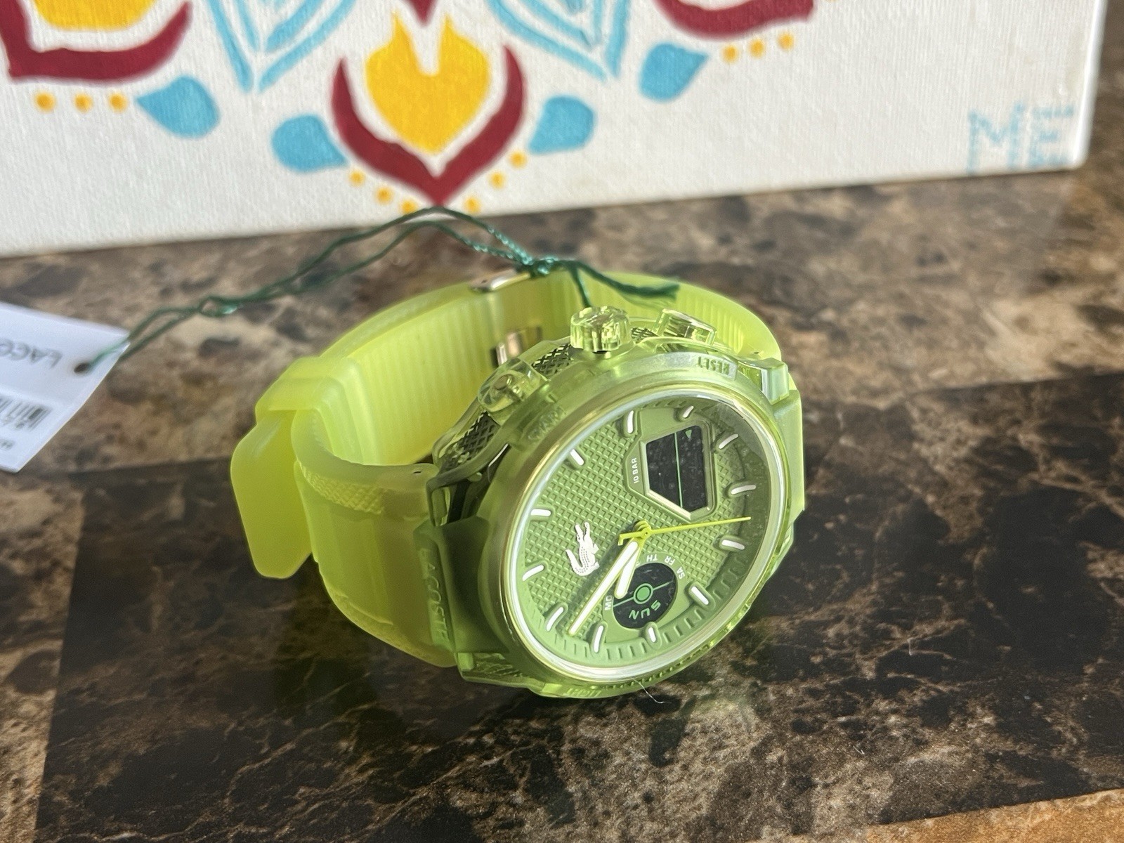 Lacoste LC33 Analog & Digital Green Silicone Strap Men Watch 45mm 2011432