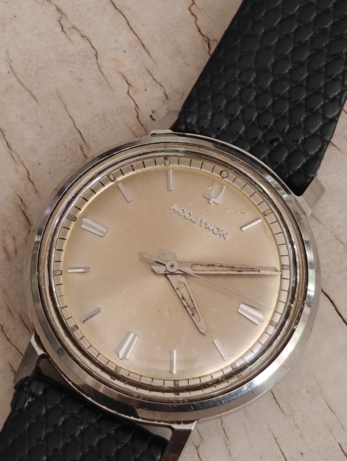 BULOVA 1968 ACCUTRON 214 Backset, ALL Stainless Steel, new Batt. Keeps XLNT time