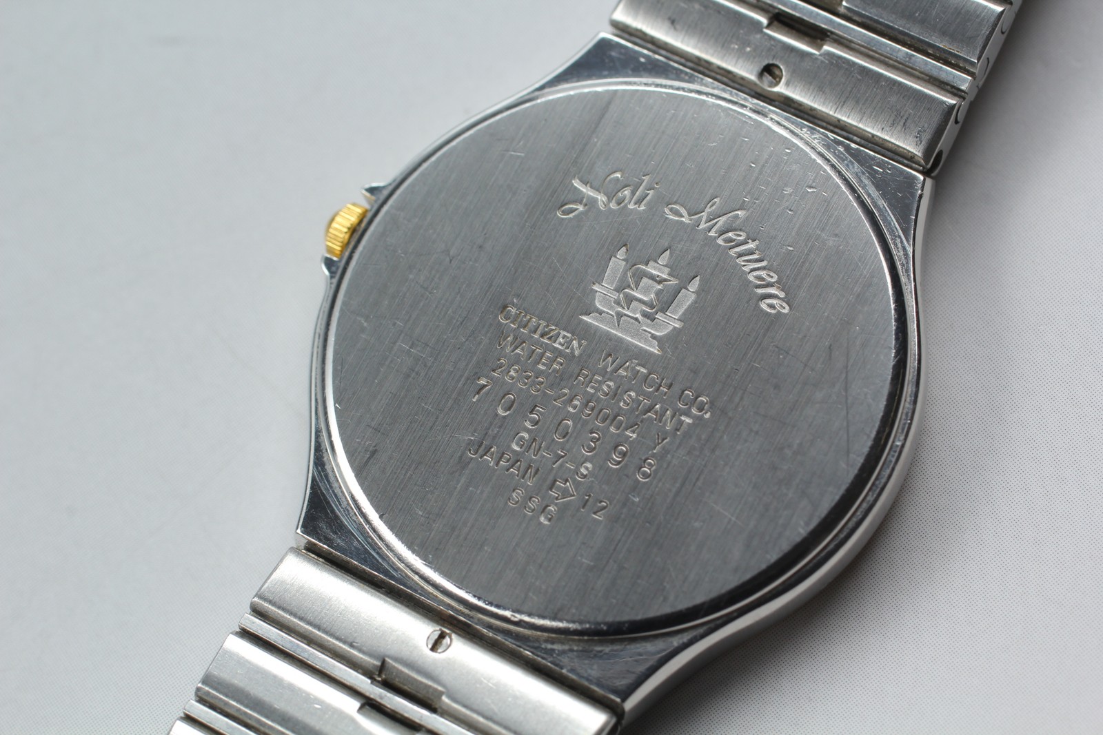[Near MINT] Citizen Club Lamer 2833-269004 White Roman Quartz Watch From JAPAN