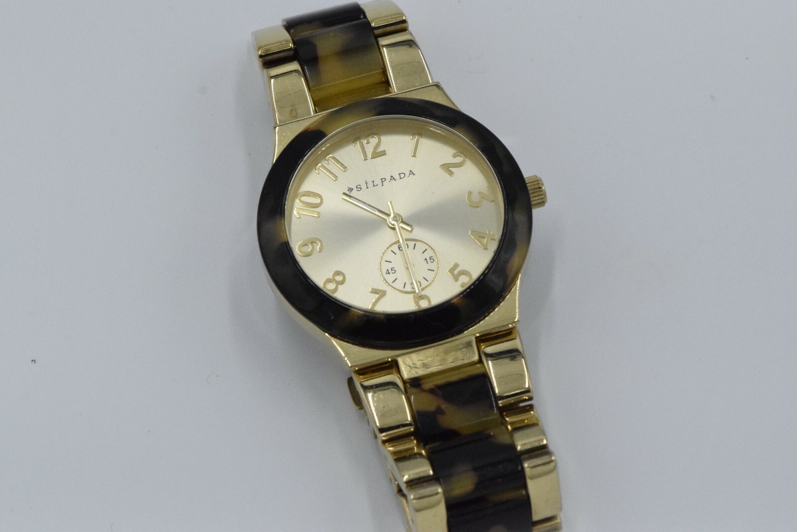 Silpada «Timeless Tortoise» Resin Stainless Steel Gold Watch KRT0016