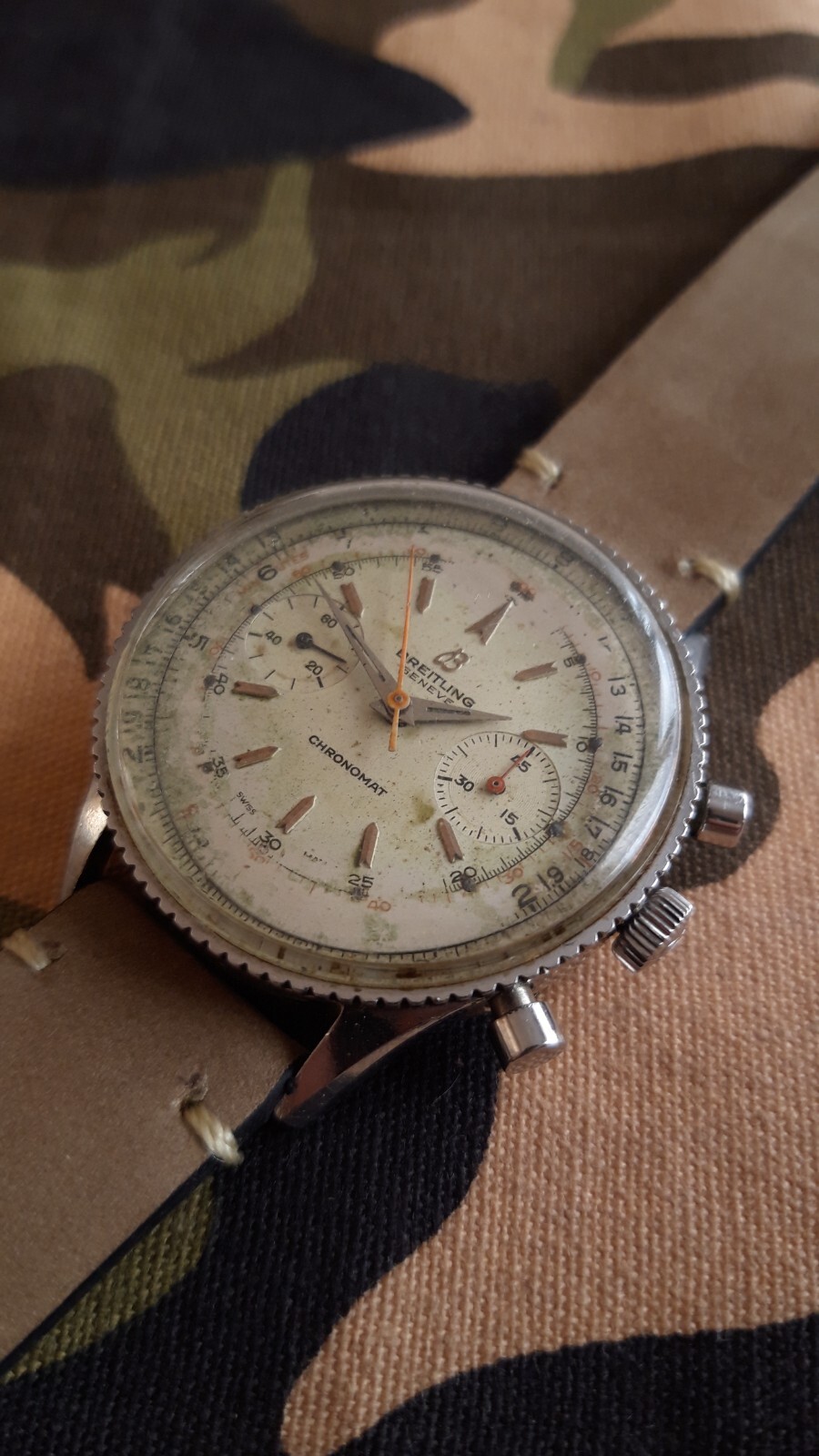 Breitling chronomat 217012 re.808 military style men