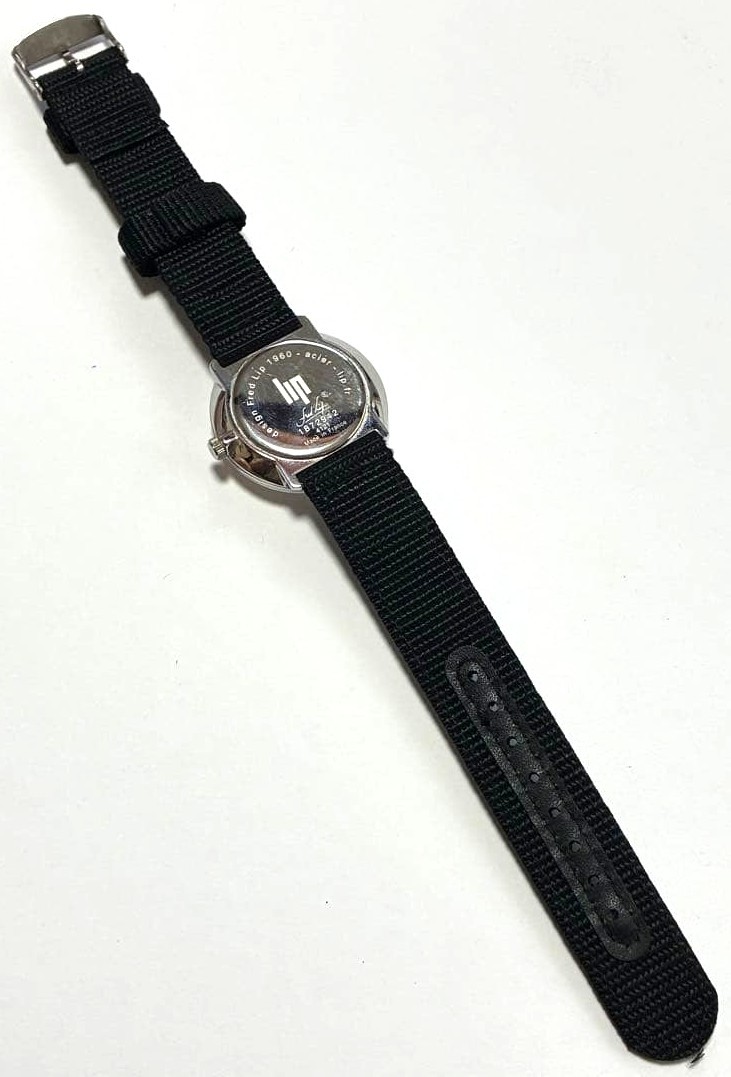 LIP Panoramic Vintage Mens Wristwatch Silver Dial NATO Strap Made in France Japa