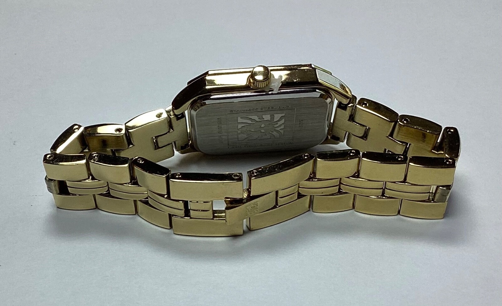Anne Klein Womens Watch Gold Black Octagon Bezel WR 100 Feet New Battery