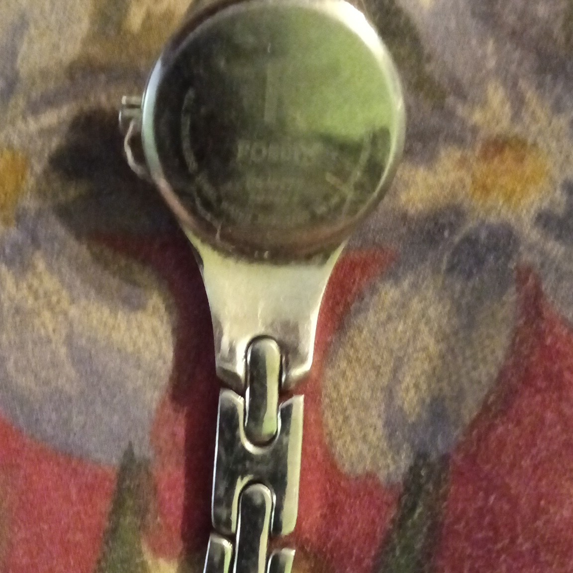 Fossil Women’s Analog Wristwatch Silver Tone Metal Bracelet Blue/Green Dial