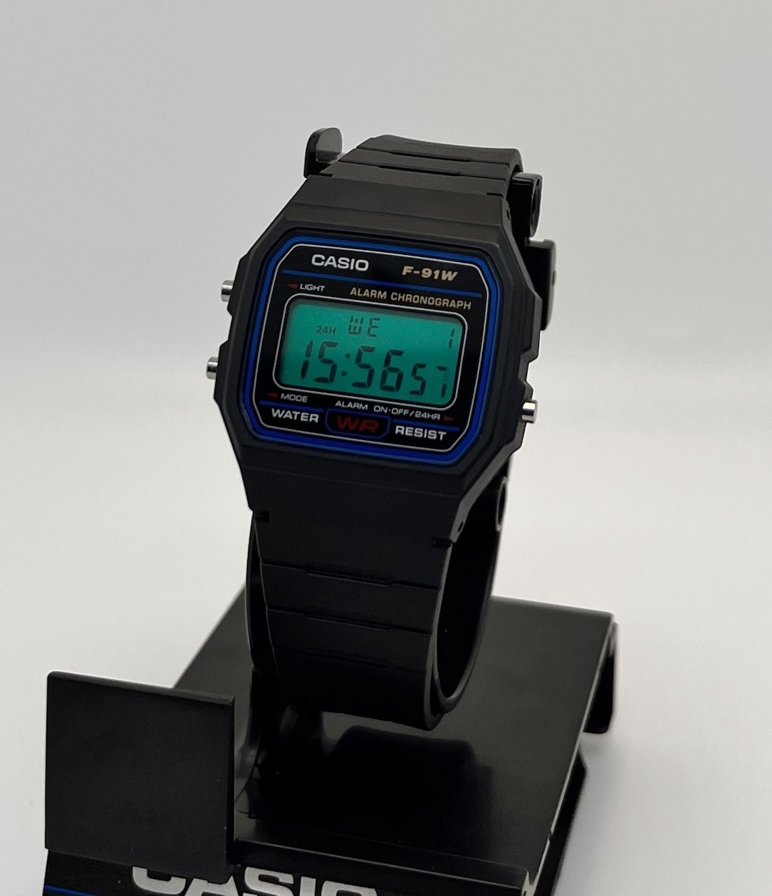 Modded Casio F-91W With Green Digital Screen