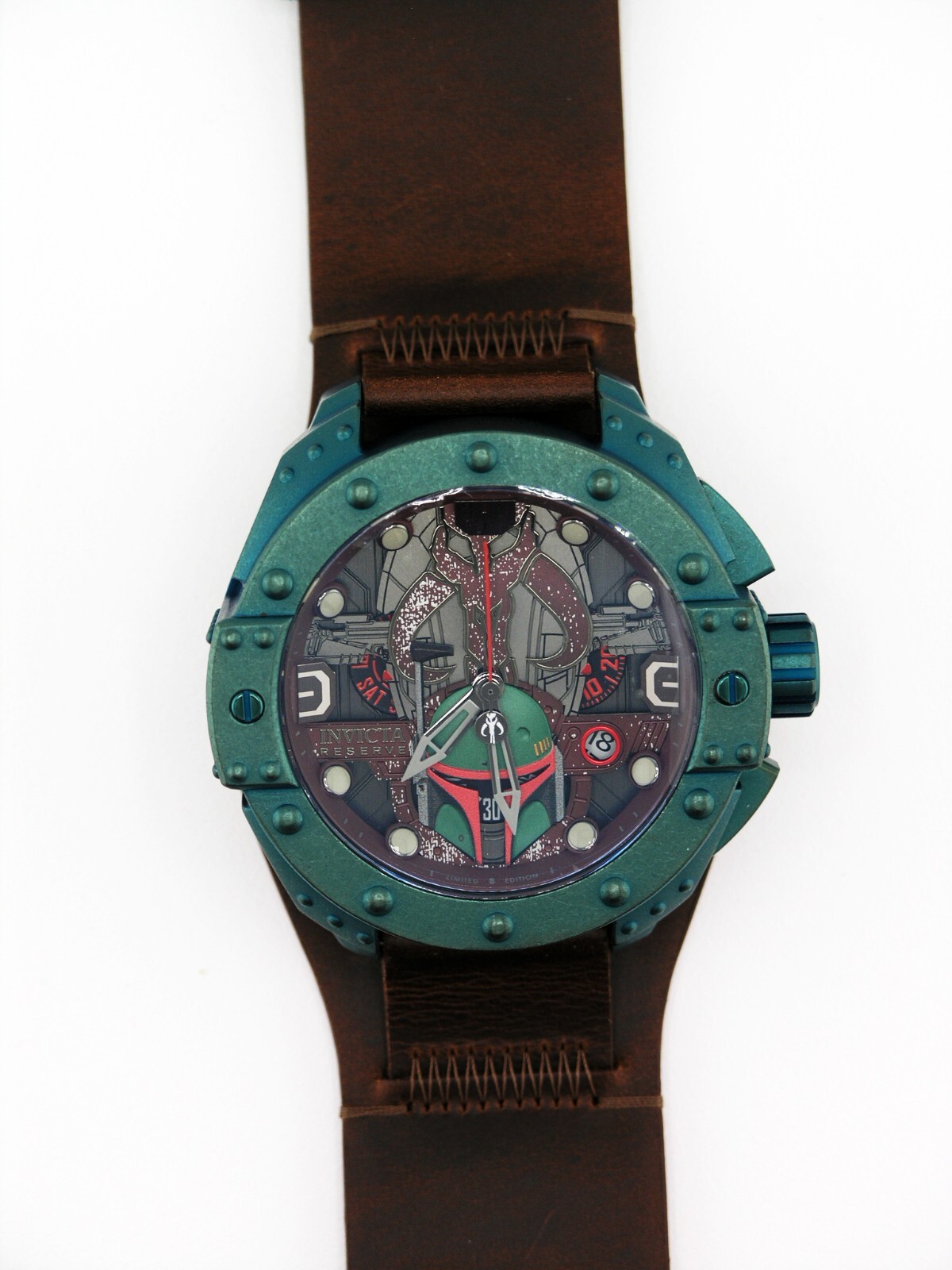 NEW INVICTA 44298 STAR WARS BOBA FETT SWISS CHRONOGRAPH STEEL LIMITED 52MM