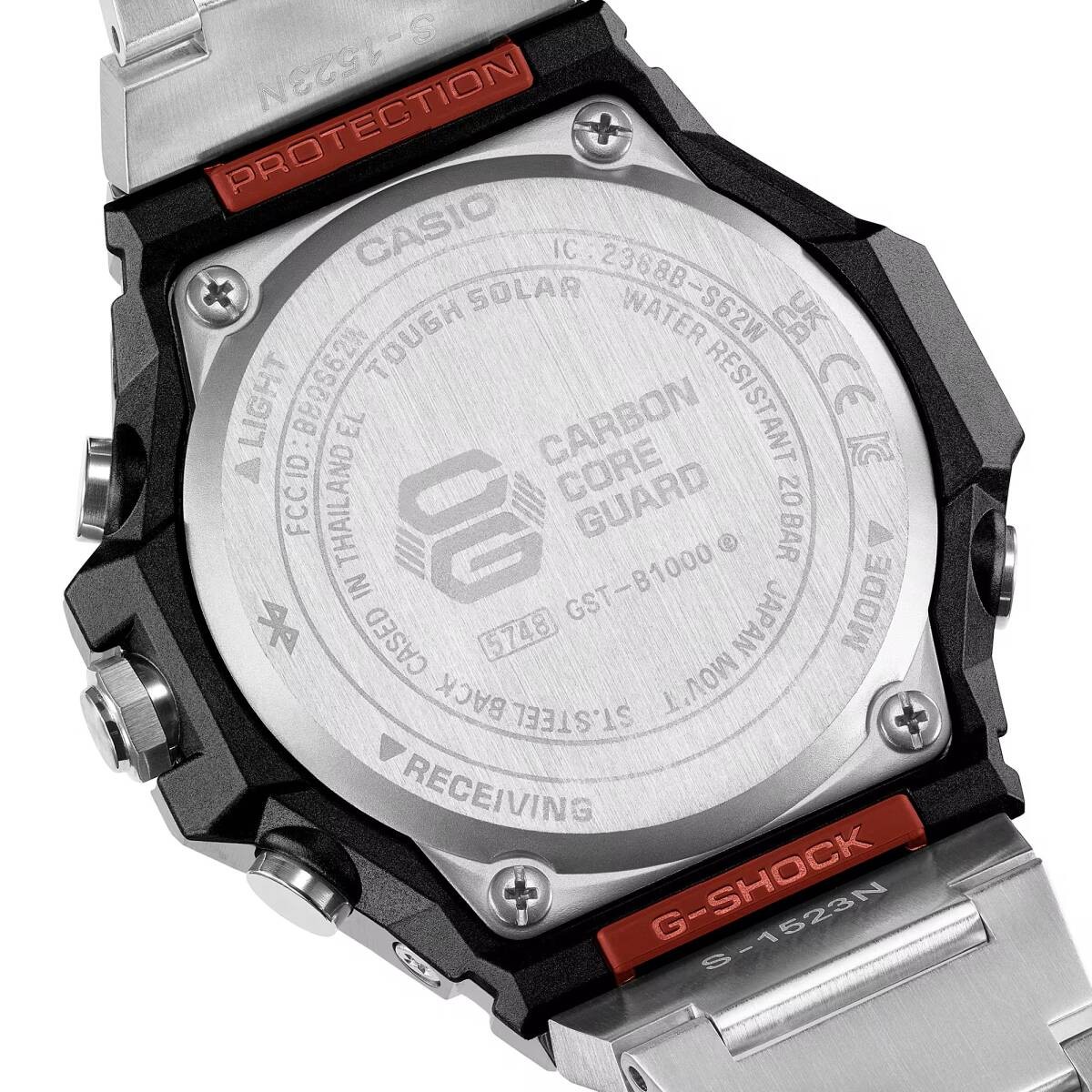 CASIO G SHOCK G STEEL GST B1000D 1A Bluetooth Mobile Link Function Metal Silver