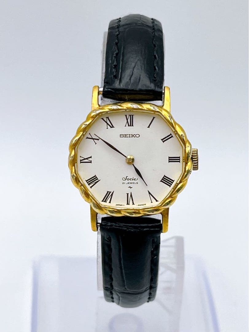 SEIKO Socie 11-8370 Analog Black Watch From Japan