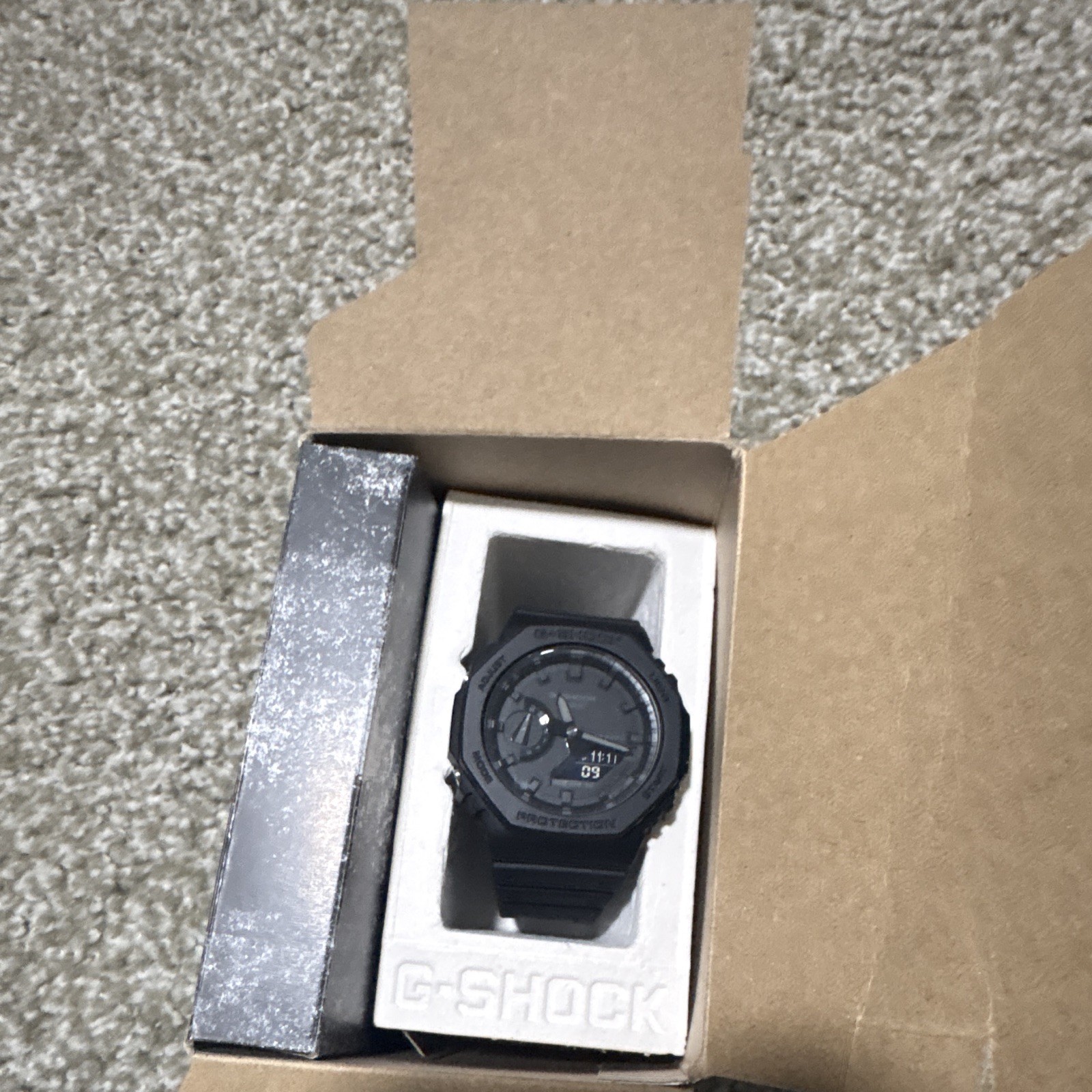 Casio G-SHOCK GA-2100 Black Resin Quartz Analog Watch 200m Shock-Resist Box
