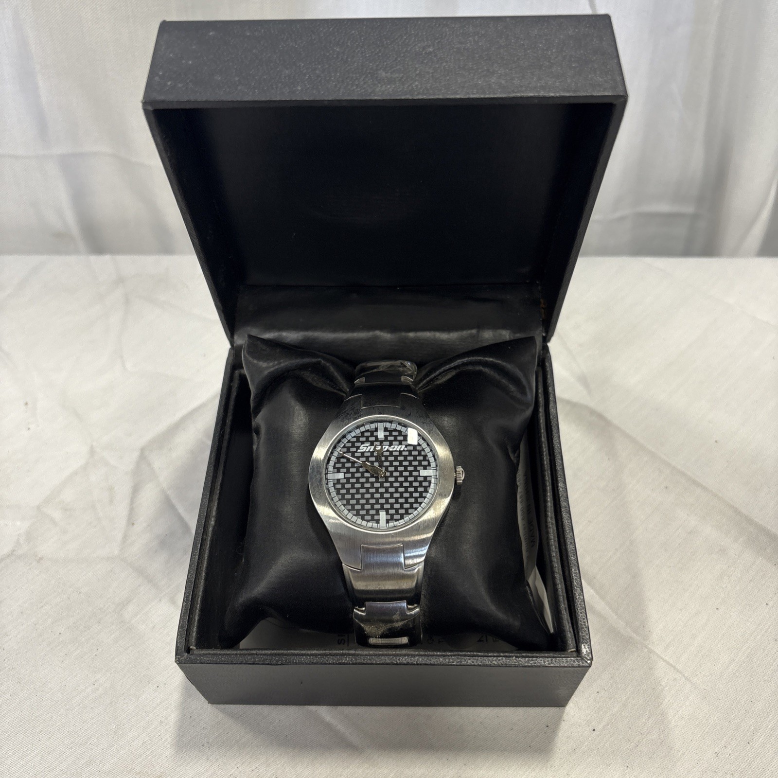 Snap-On Stainless Steel Men’s Wrist Watch New In Box With Protective Plastic