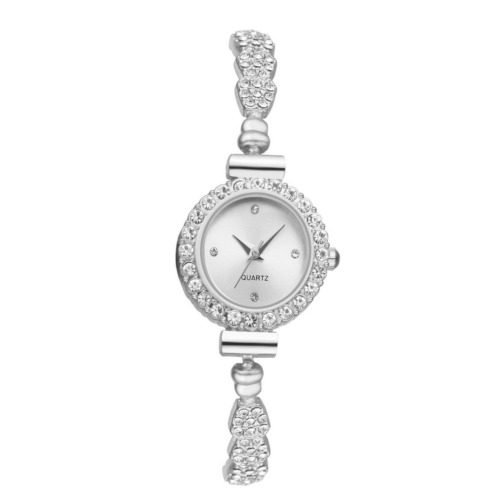 Mabohity Women Luxury Bling CZ Bracelet Watch Ladies Dress Quartz Wristwatches