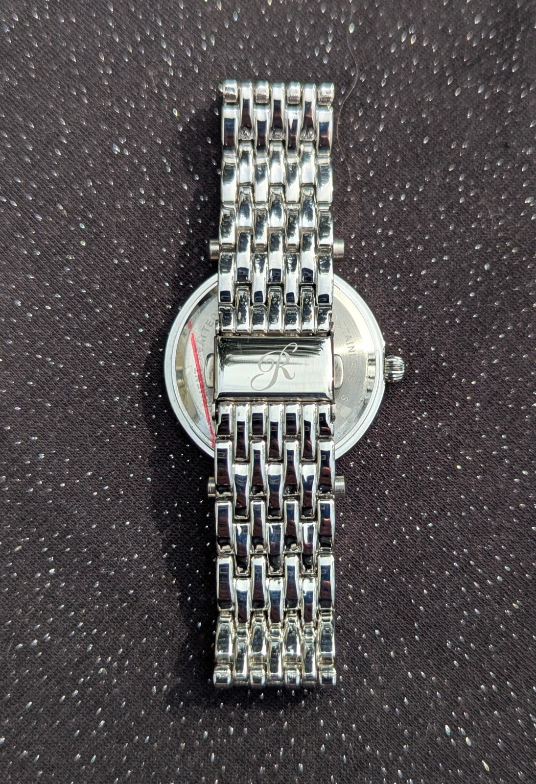 Rampage Watch Women Men RP1029SLSL Steel Silver Fancy Crystal Bezel CZ Sparkle