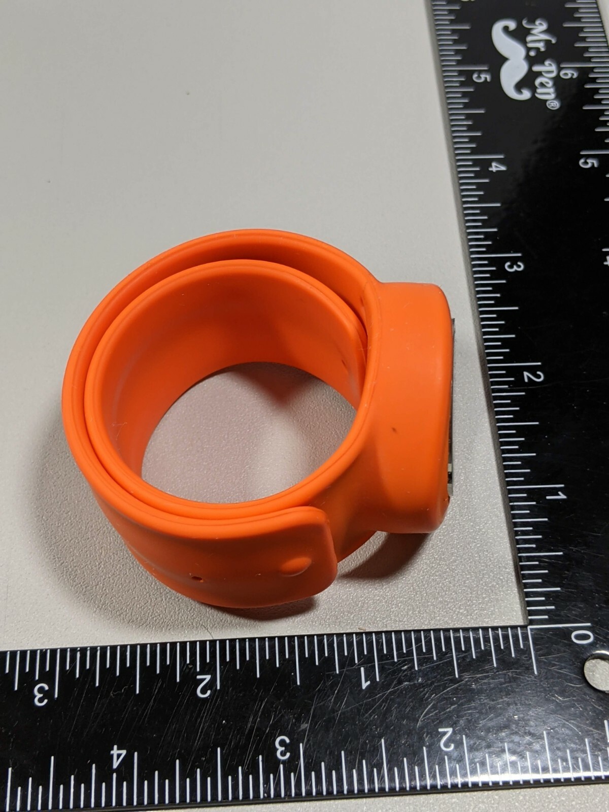 Winky Silver Tone Orange Dial Slap On Band Watch