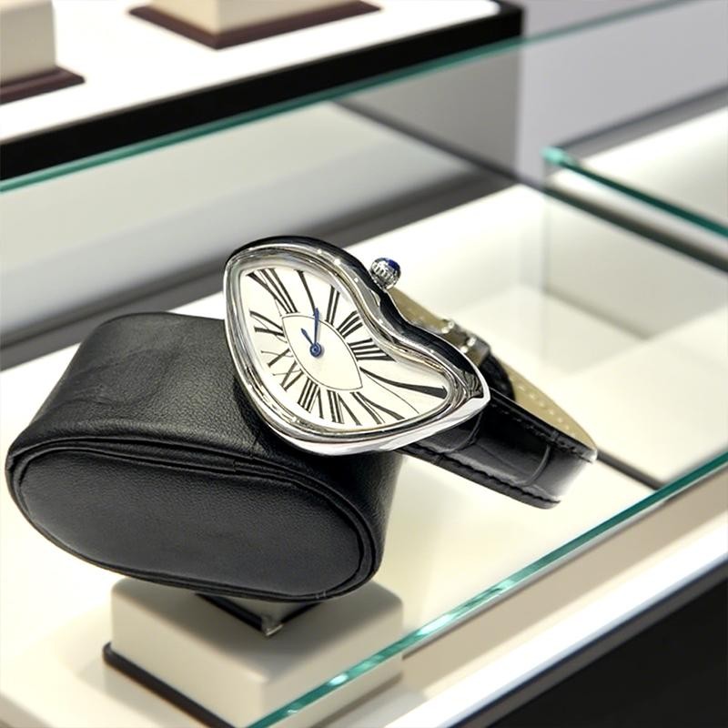 Fashion Genuine Leather Quartz Watch Water Resistant Casual Trendy Wristwatch