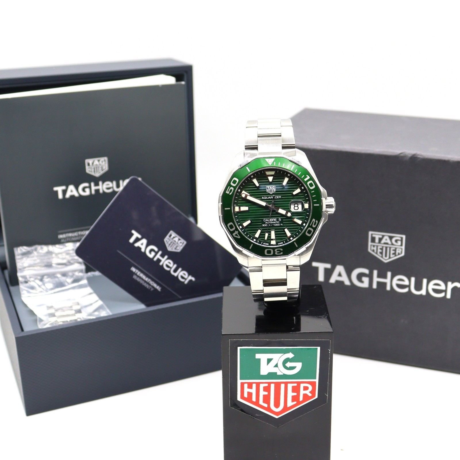 Tag Heuer Aquaracer green ‘Hulk’ automatic Cal 5 watch full set 1 year warranty