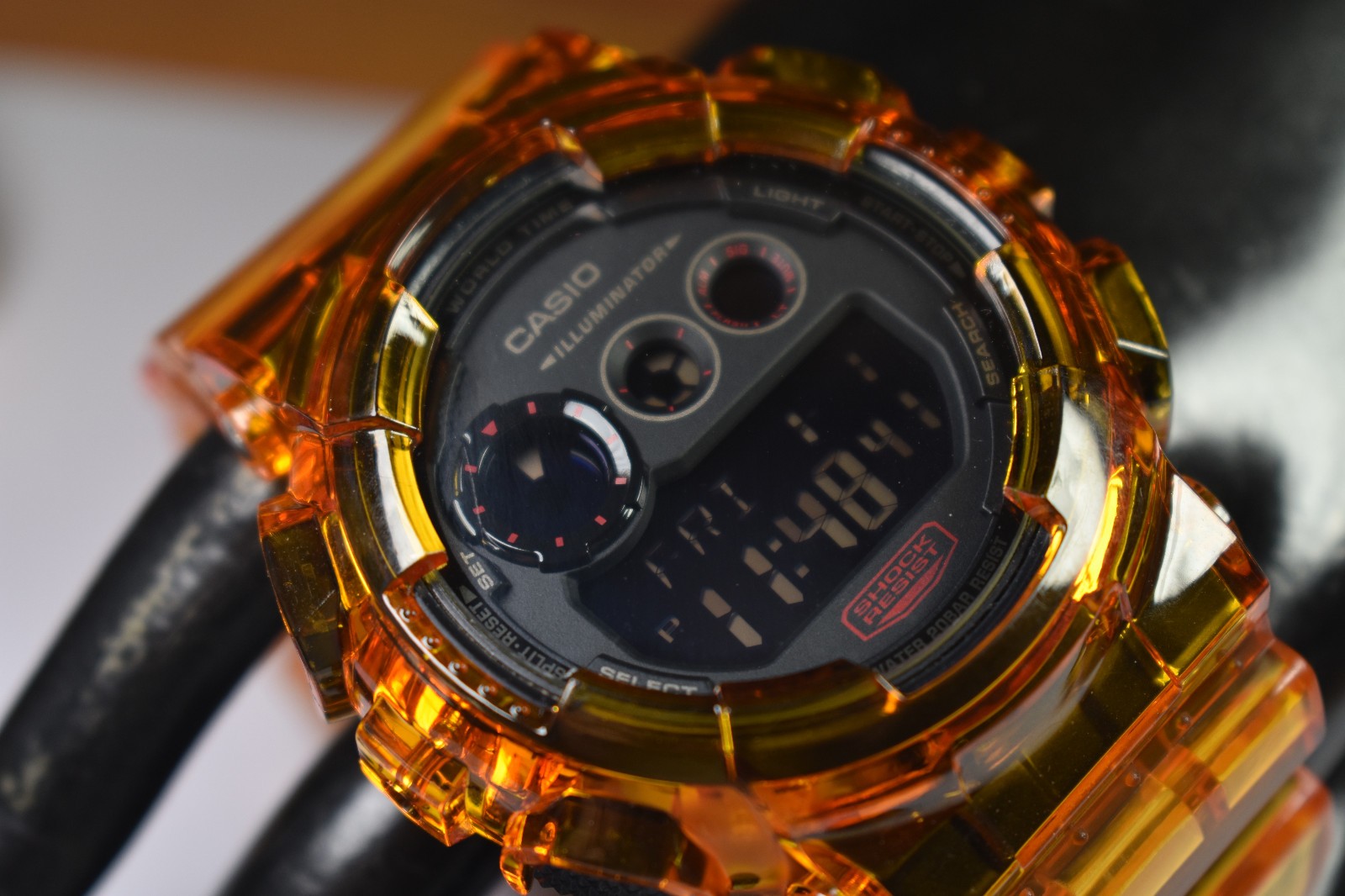 MODIFIED Casio G-Shock GD-120MB (3427) Men’s Orange/Black Watch NEW BATTERY!