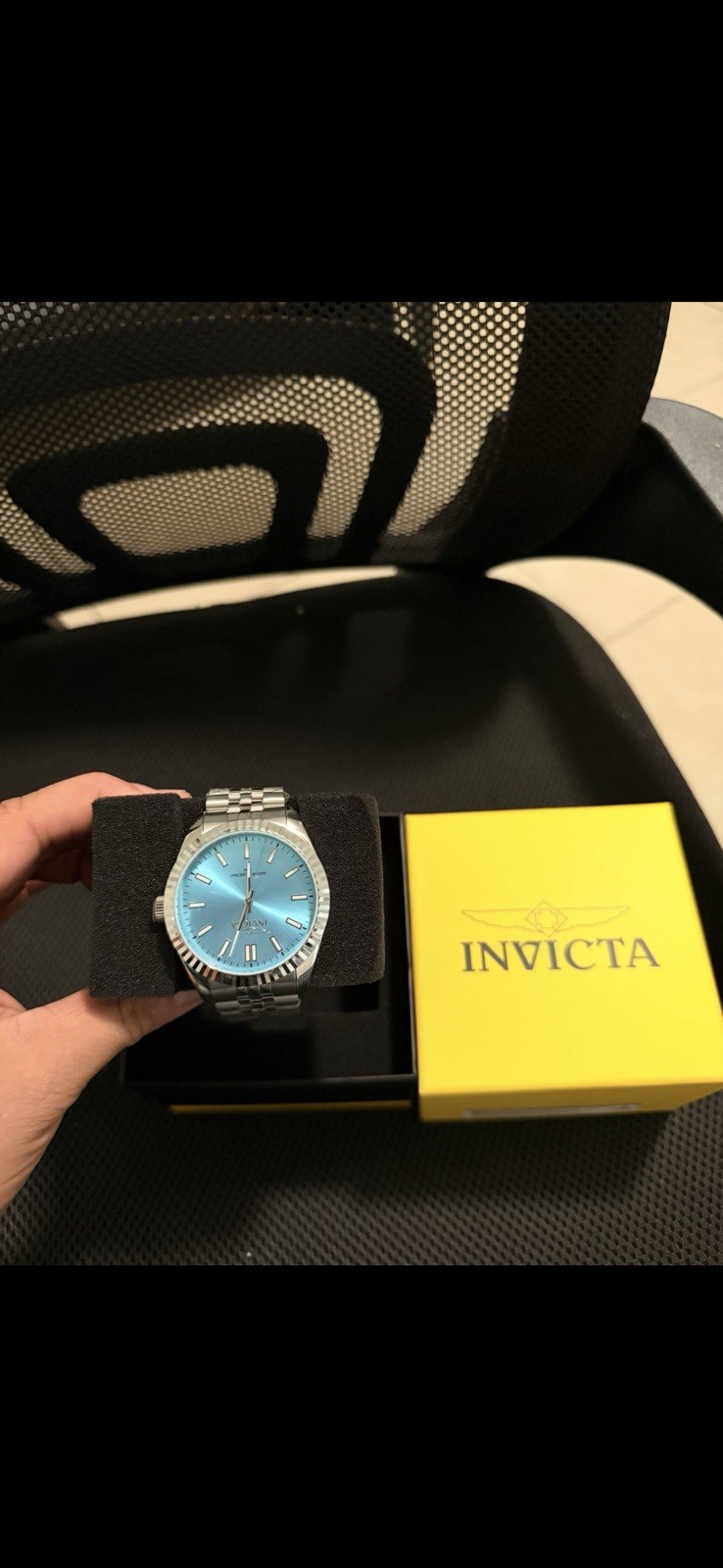 Invicta Specialty Men’s Quartz 43mm Blue Dial Stainless Bracelet 100m w/Box