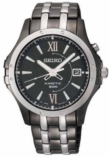 Seiko SKA551 SKA551P9 Mens Kinetic Watch black NEW WR50m RRP $699.00