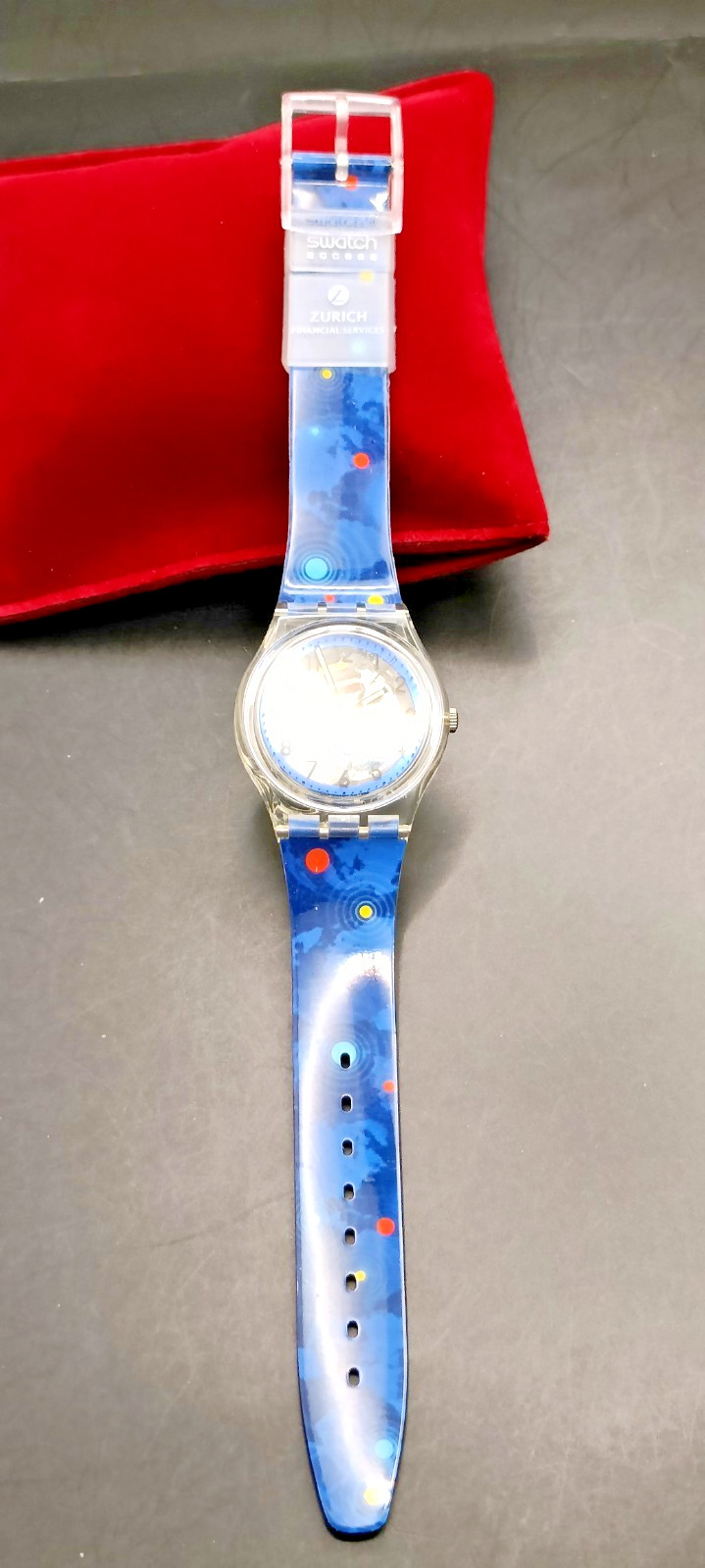 Vintage SWATCH ACCESS Zurich Financial Services Skeleton Watch-VGC/Working