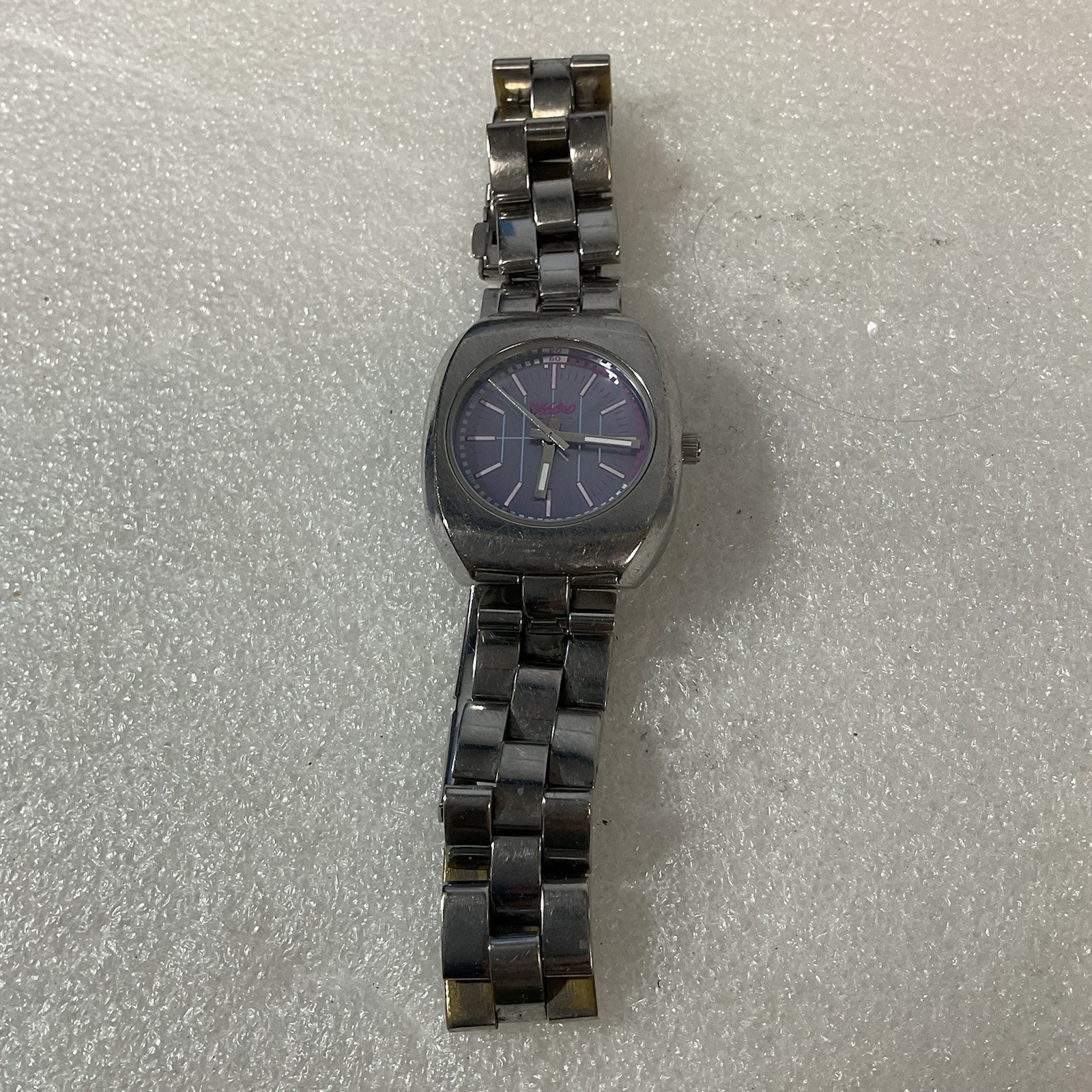 Mossimo Lavender Face Silver Color Stainless Watch