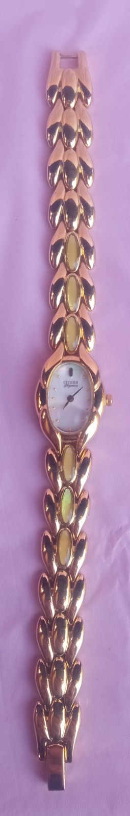 vintage citizen Elegance quartz women’s watch hexagonal mother of pearl gold inl