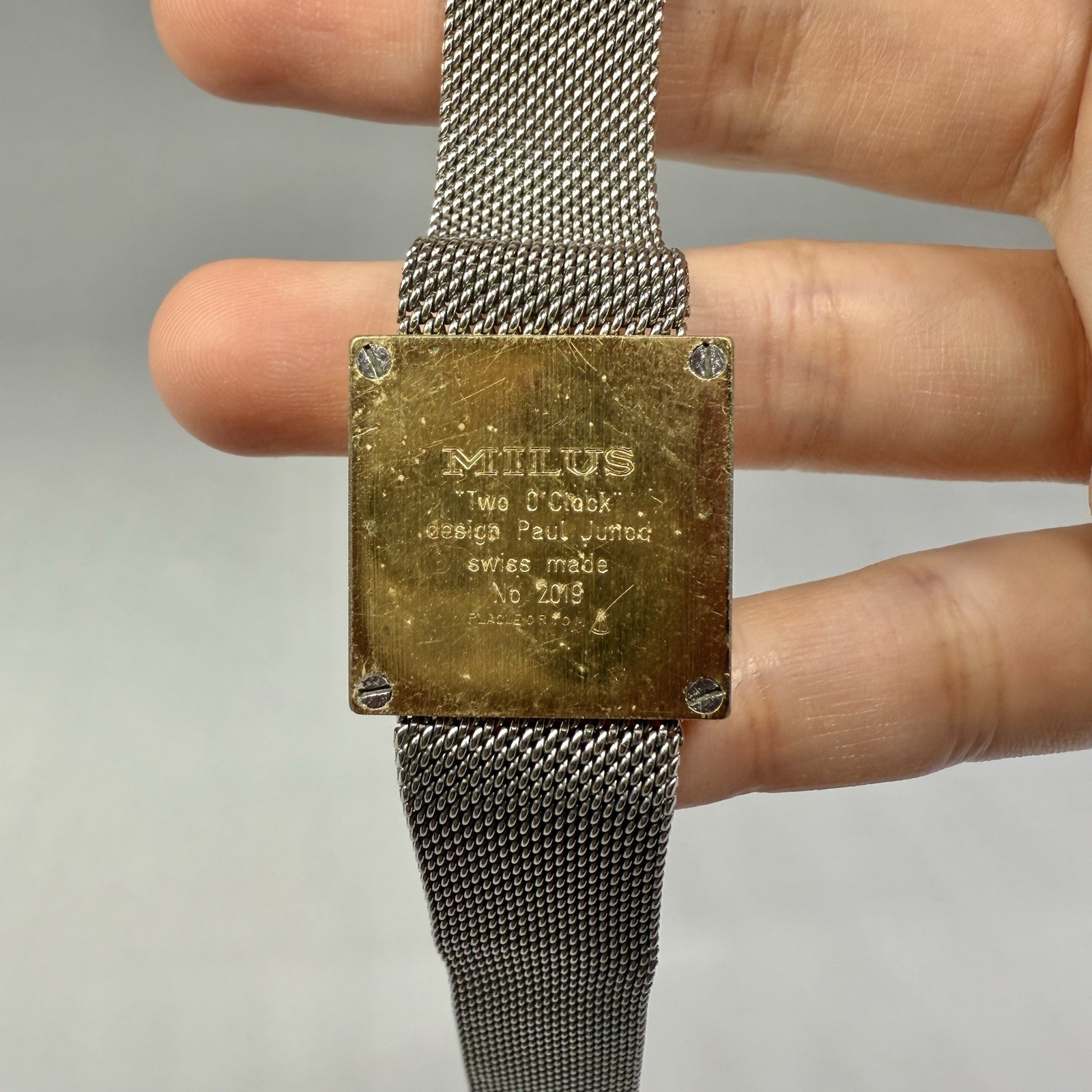 MILUS by Paul Junod “Two O’clock” Quartz Women Vintage Watch W105 *WORKING