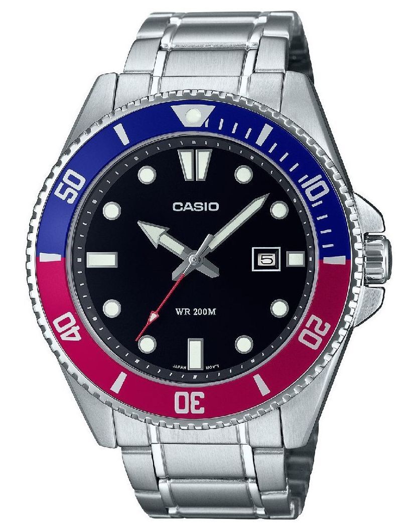 Casio Standard Analog Stainless Steel Black Dial Quartz MDV-107D-1A3 Watch