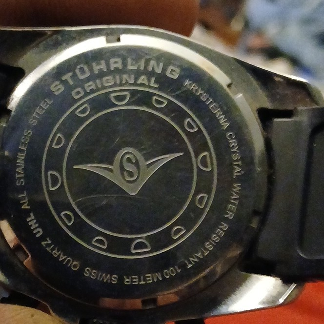 Stuhrling Original Krystal Men’s Quartz Chronograph Orange/Black Dial 100m