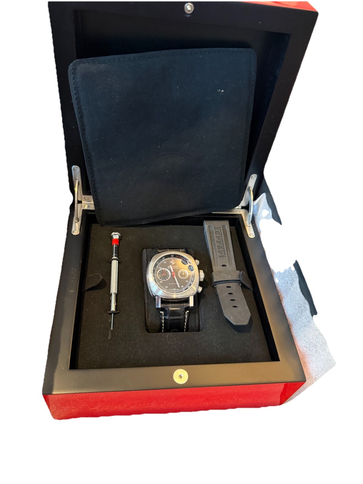 Panerai Ferrari Granturismo FER00004 SS Black Dial Automatic Box Papers Full Set