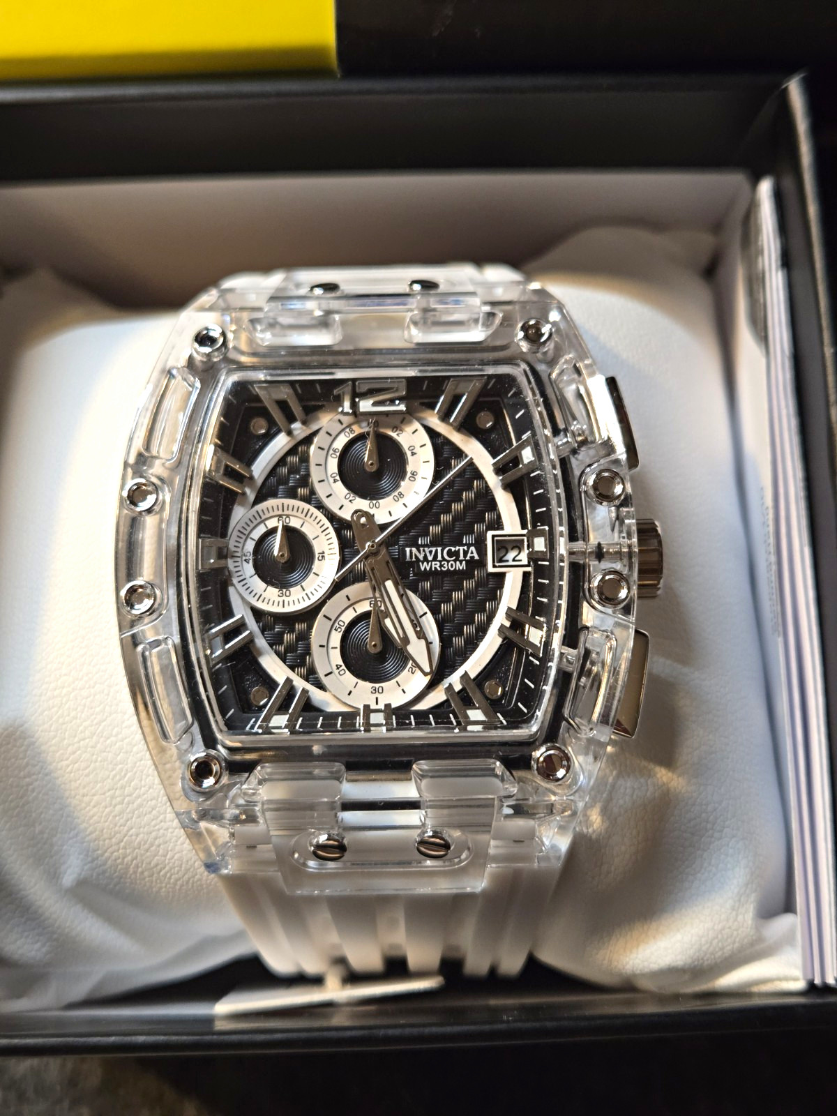 New – Invicta S1 Rally Allogrip Men’s Quartz Watch – 42mm White Tone – 70145