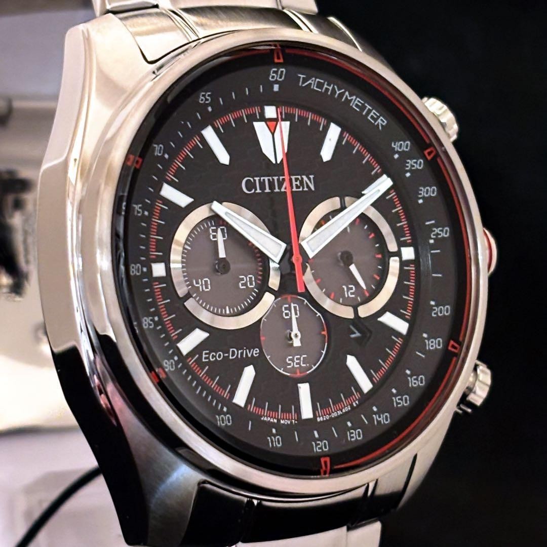 Citizen Eco-Drive Chronograph Mens Wristwatch 44mm analog wrist 20cm/7.9in