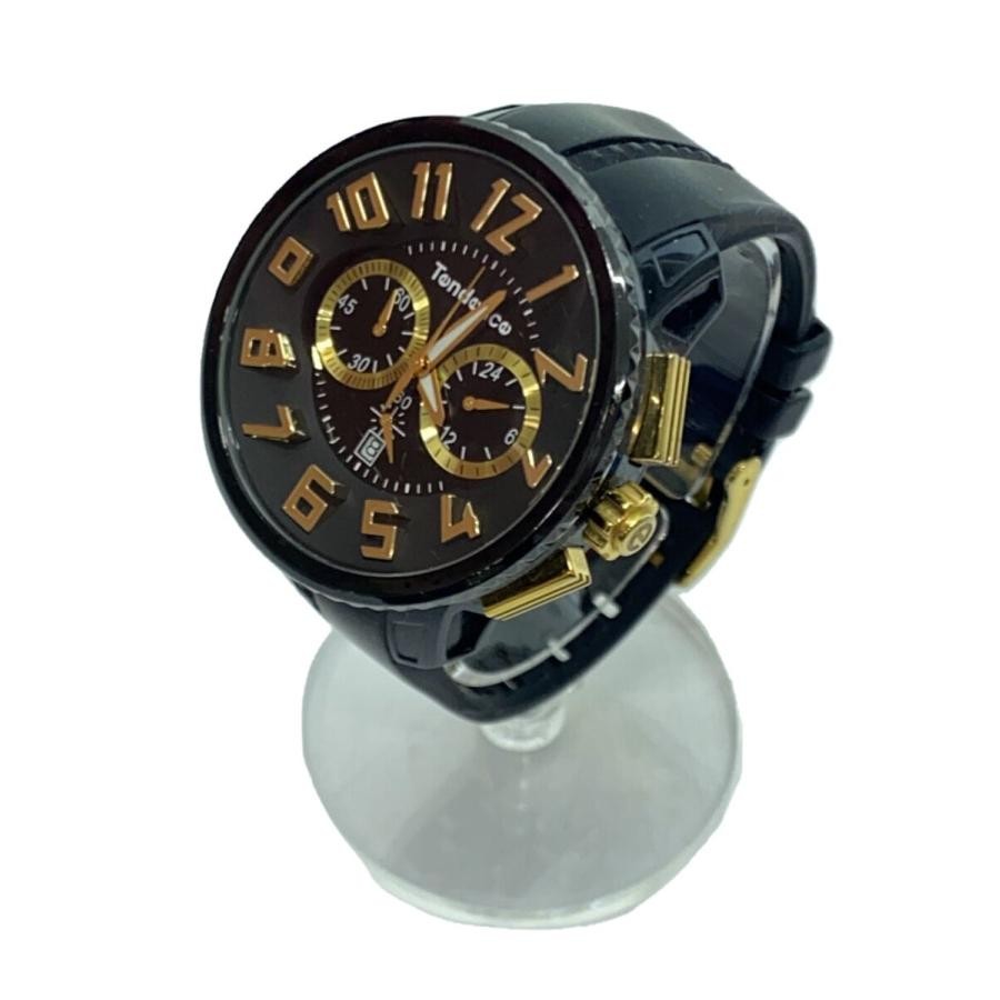 Tendence GULLIVER ROUND Watch Black TG460011 Authentic Men H:1.89” W:1.89” 4593